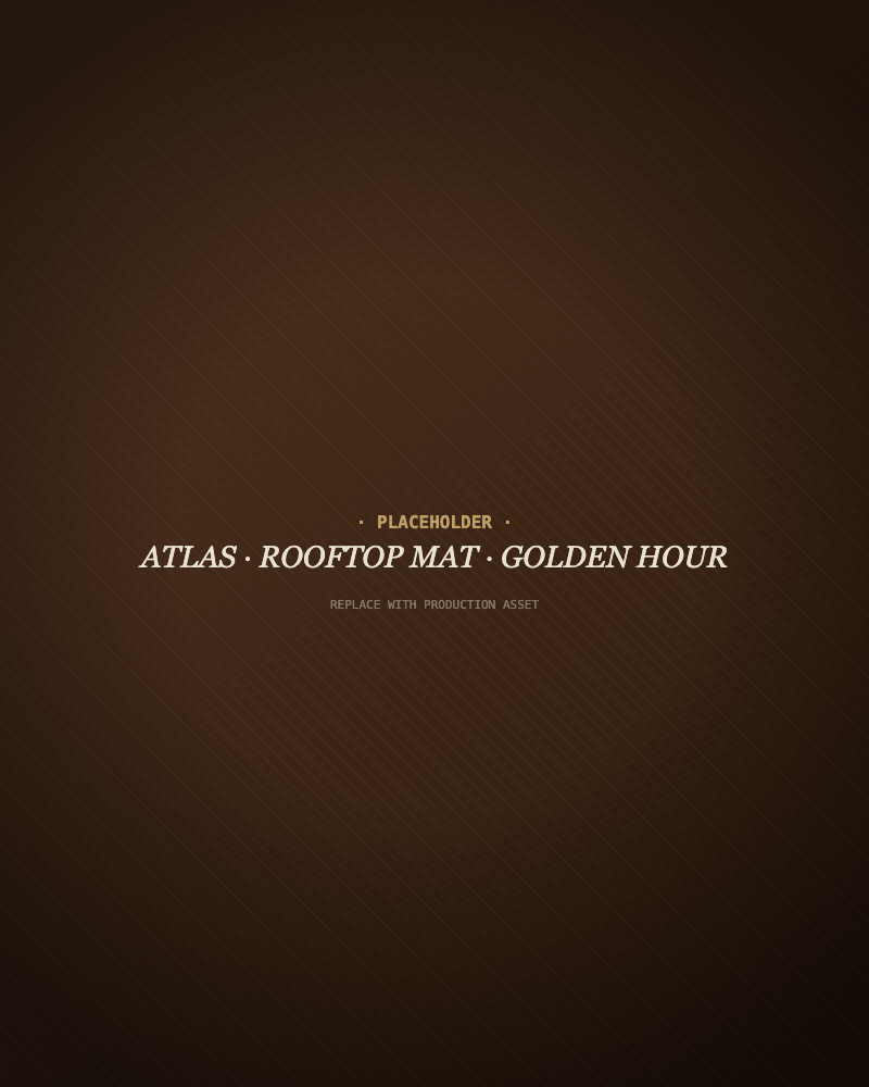 Rooftop training mat in the High Atlas at golden hour